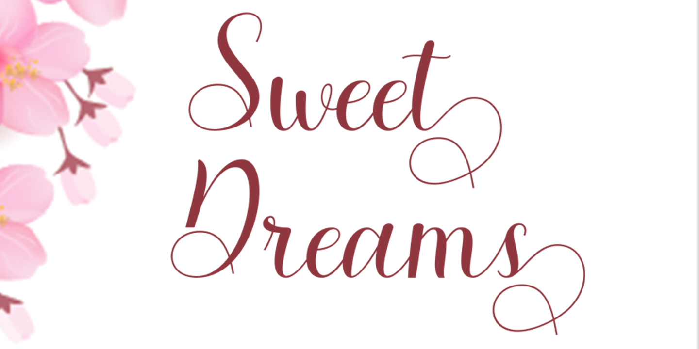 Example font Better Dreams #4